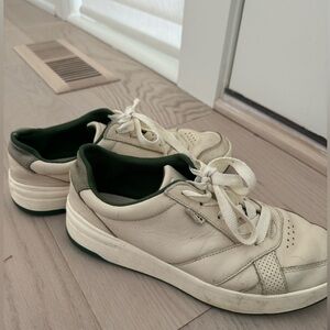 STAUD + KEDS THE COURT SNEAKER CREAM GREEN